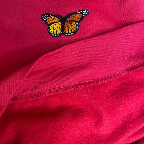 NWT Butterfly Crewneck Fleece Sweater - Picture 3 of 3